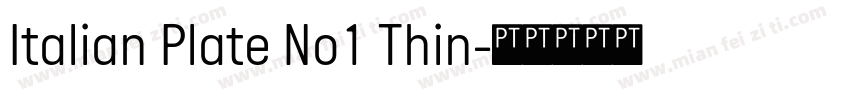 Italian Plate No1 Thin字体转换